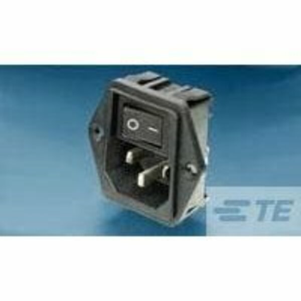 Corcom Mains Power Connector, 115/230Vac, Male, Receptacle 15CBE1